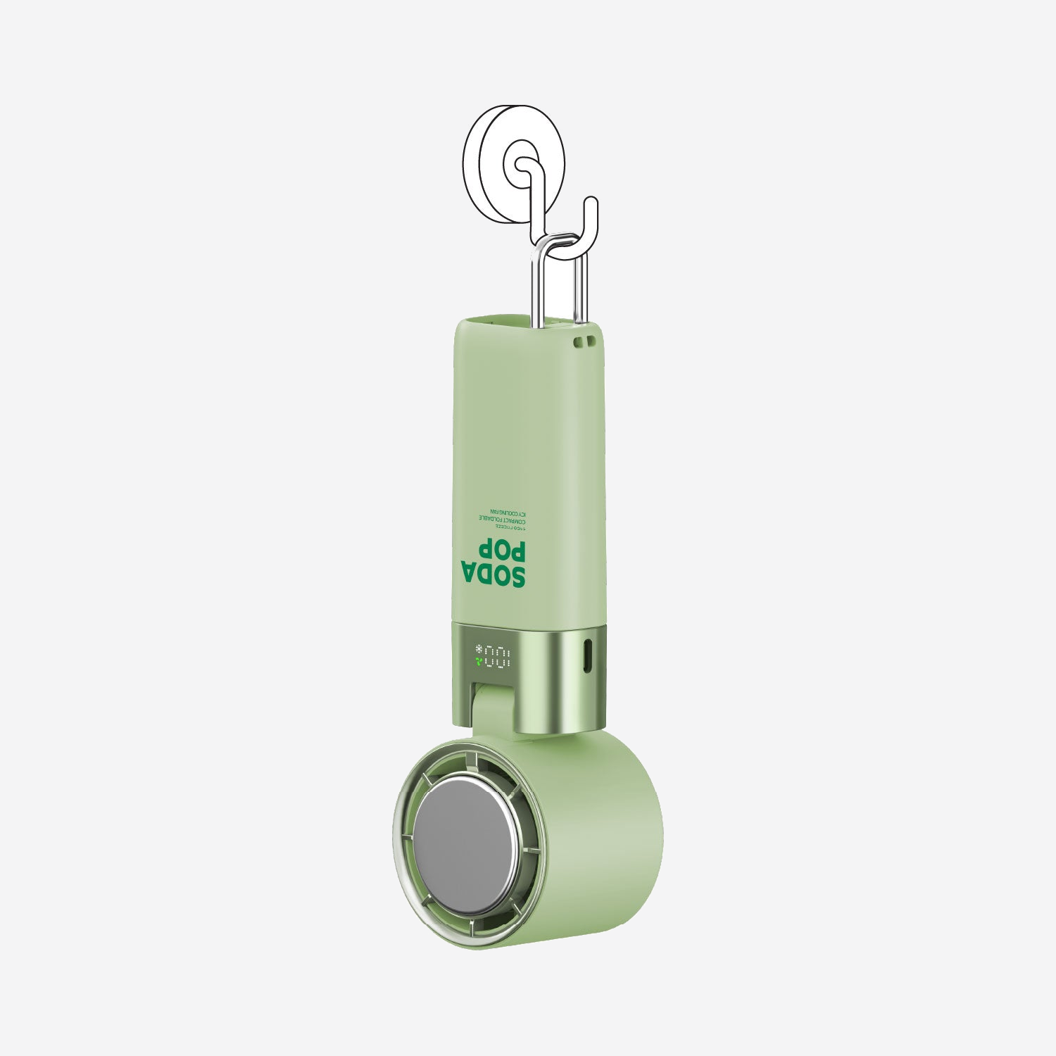MOMAX 1° Go Freeze ventoinha compacta dobrável com arrefecimento gelado · Verde