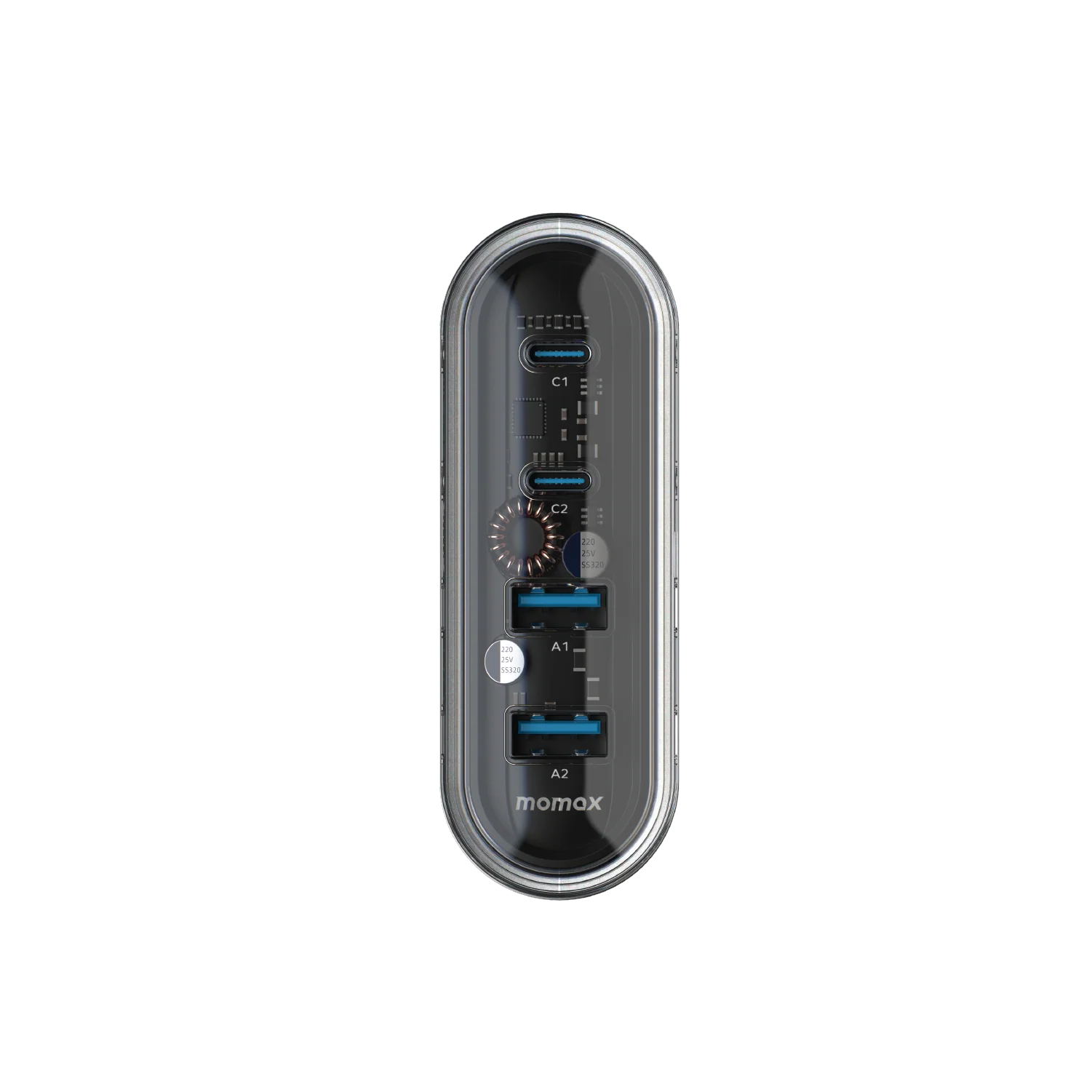 MOMAX 1-Charge Flow 4-Port GaN Charger 80W · A closer look
