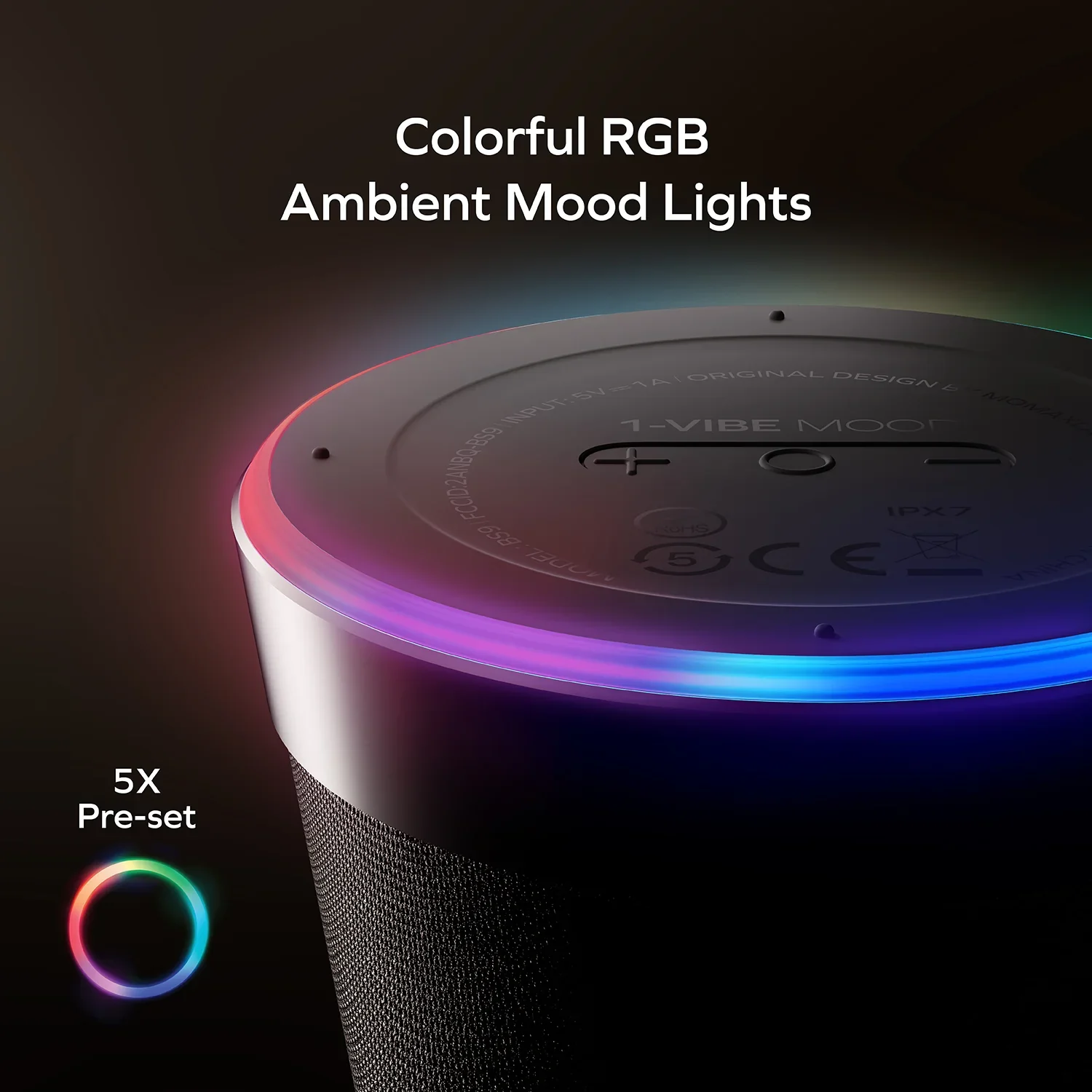 MOMAX 1-Vibe Mood Magnetic Wireless Speaker · A closer look