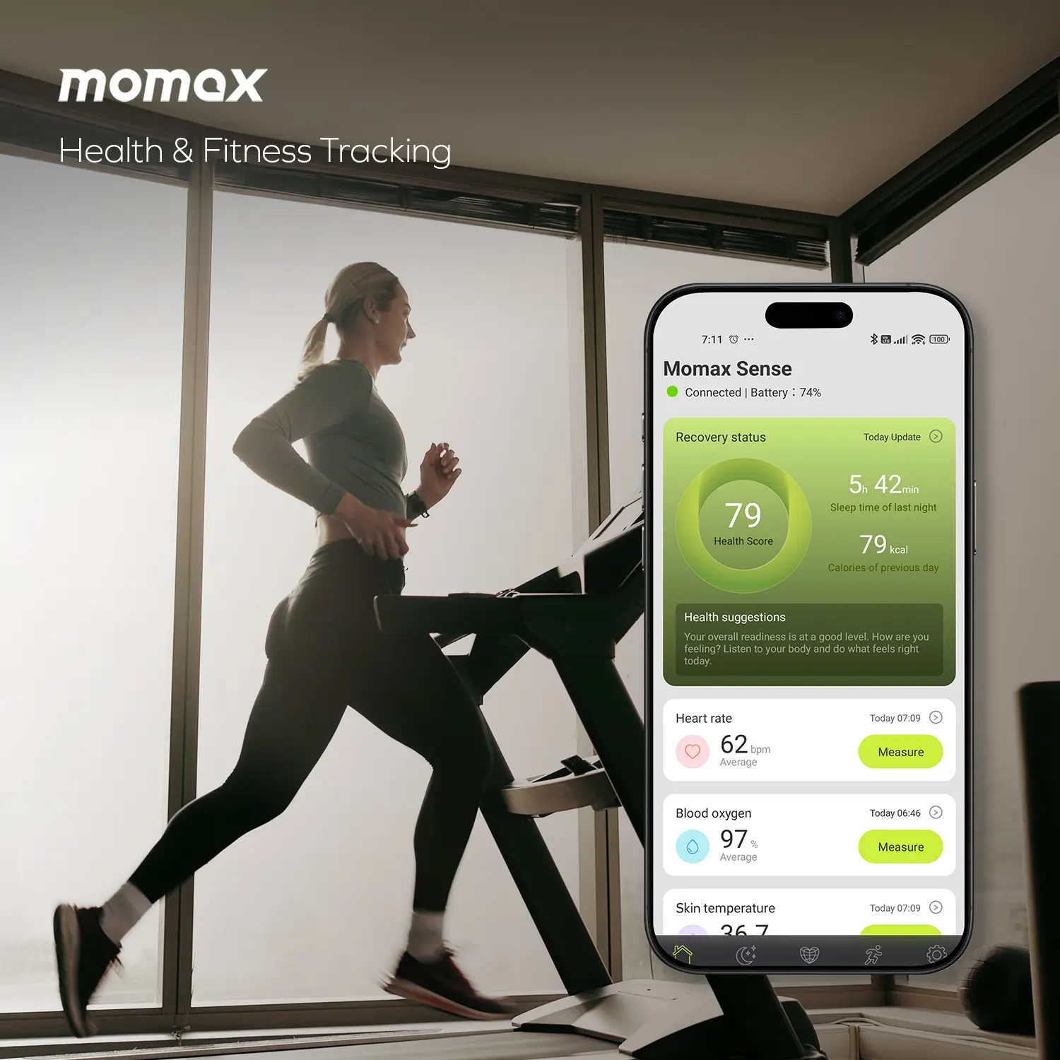 MOMAX 1-Sense Multi-Functional Health Tracking Smart Ring · A closer look