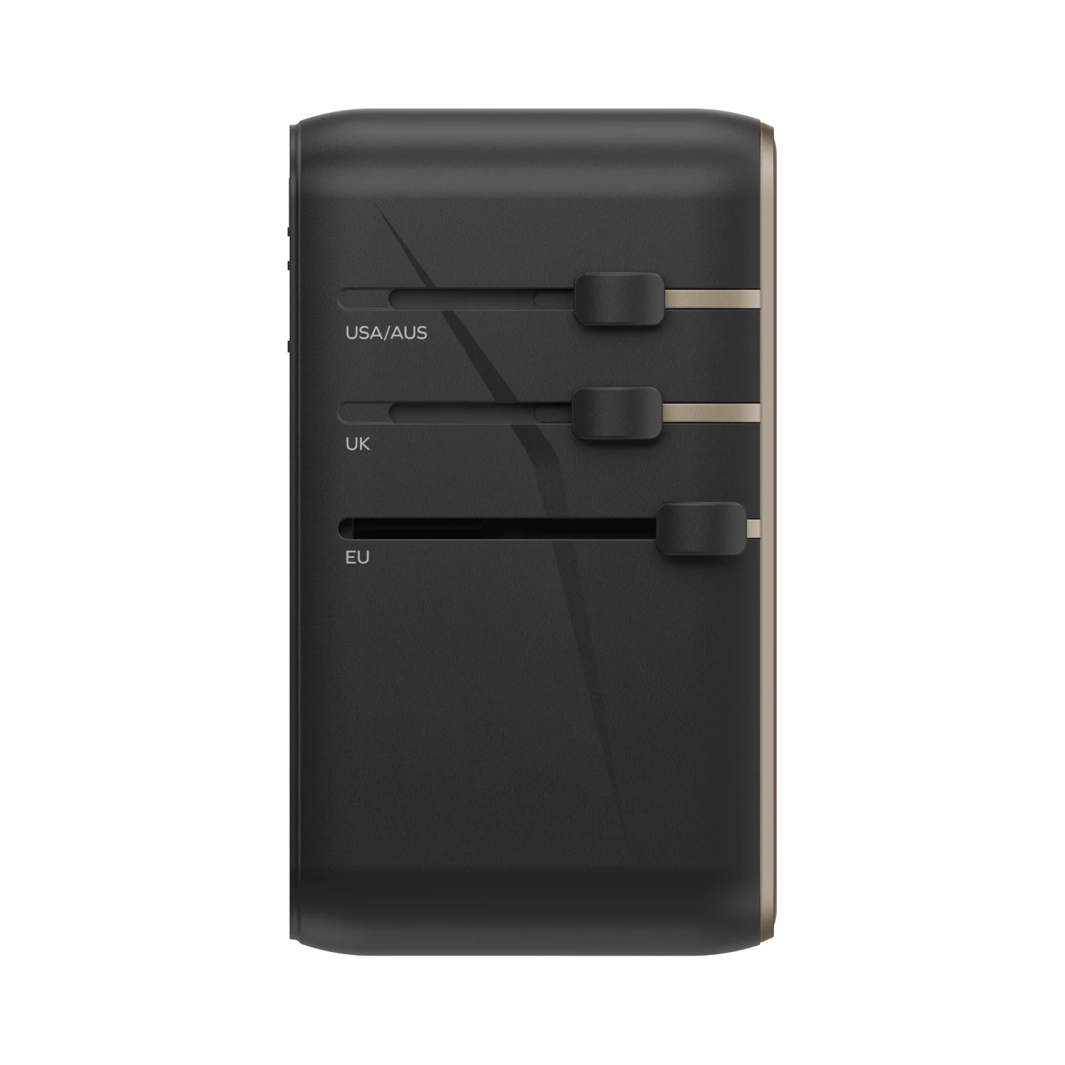 MOMAX 1-World Universal 4-Port Travel GaN Charger 120W + USB-C Cable · Titanium · 120W · 4 ports