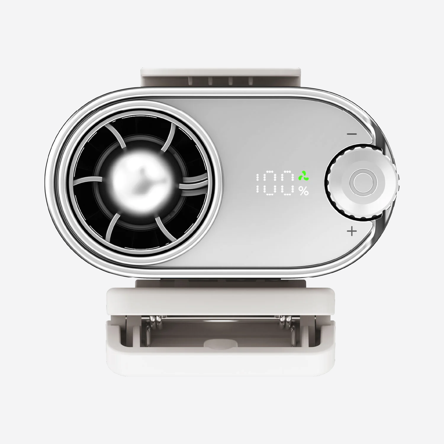 MOMAX 1° Go Clip High-Speed Waist-Clip Mini Fan · White