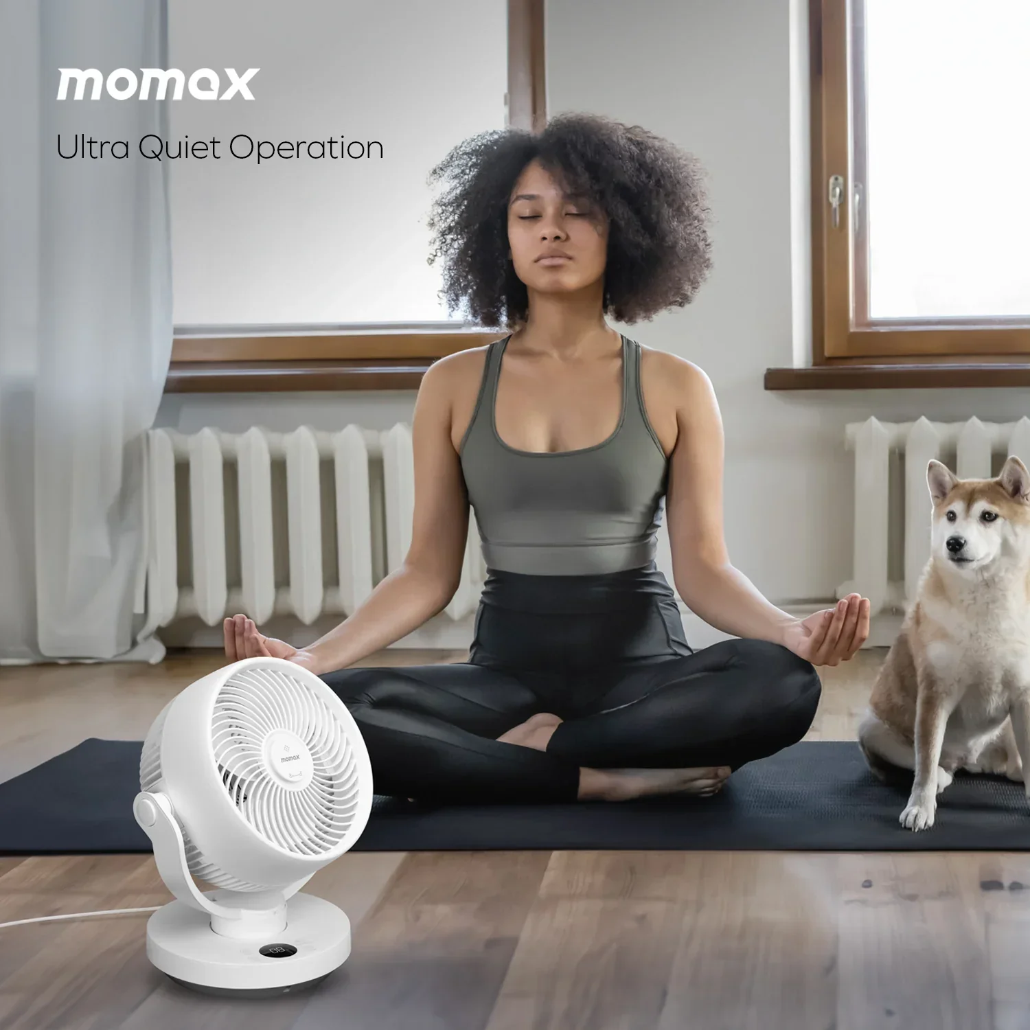MOMAX Airoma 3D air circulation fan · A closer look