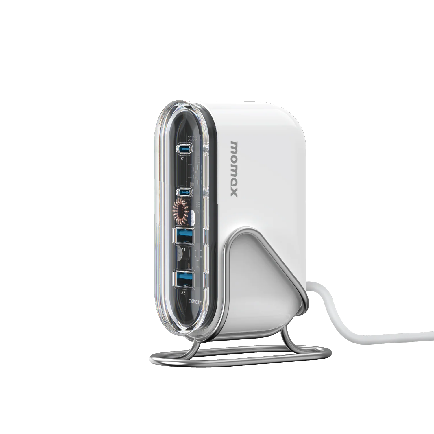 MOMAX 1-Charge Flow 4-Port GaN Charger 80W · White