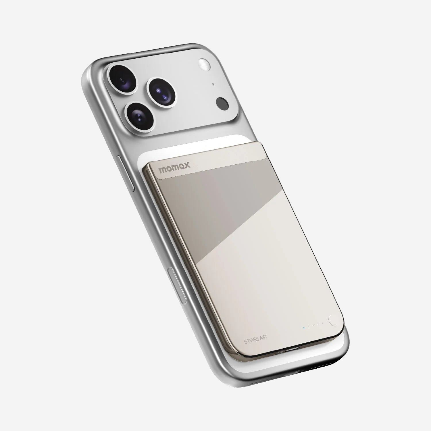 MOMAX 1-Power S.Pass Air 5000mAh Magnetic Wireless Battery Pack · Titanium