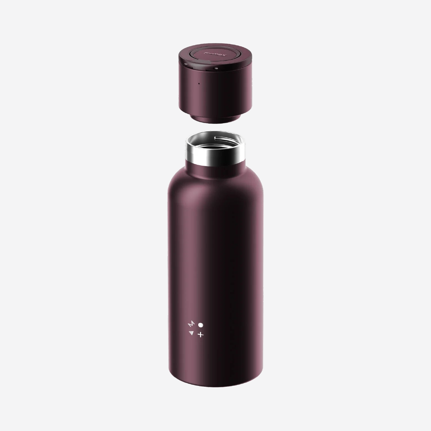 MOMAX 1-Vibe Bottle Magnetic Wireless Speaker Flask 500ml · Dusky Cherry