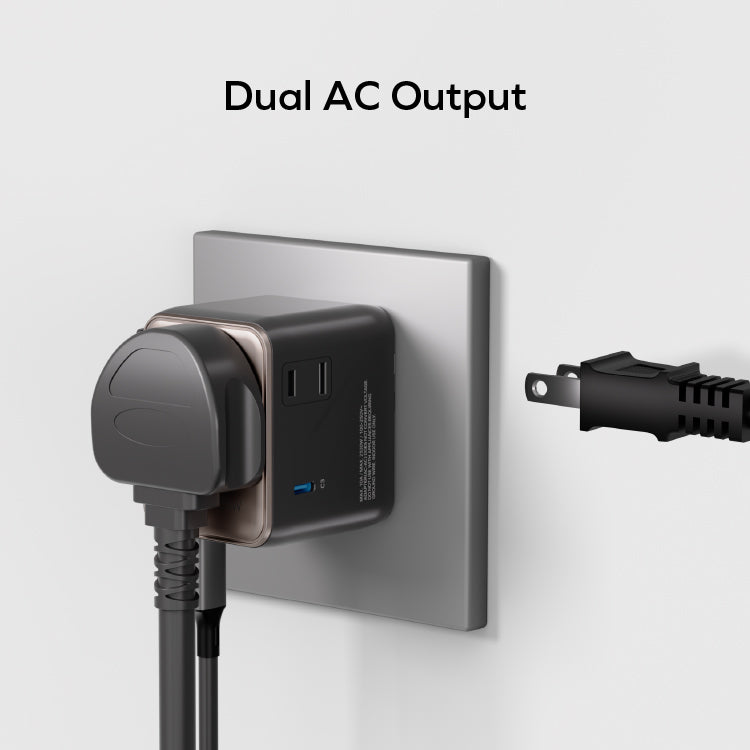 MOMAX 1-World² 5-Port Mini Travel GaN Charger 35W with Dual AC · A closer look