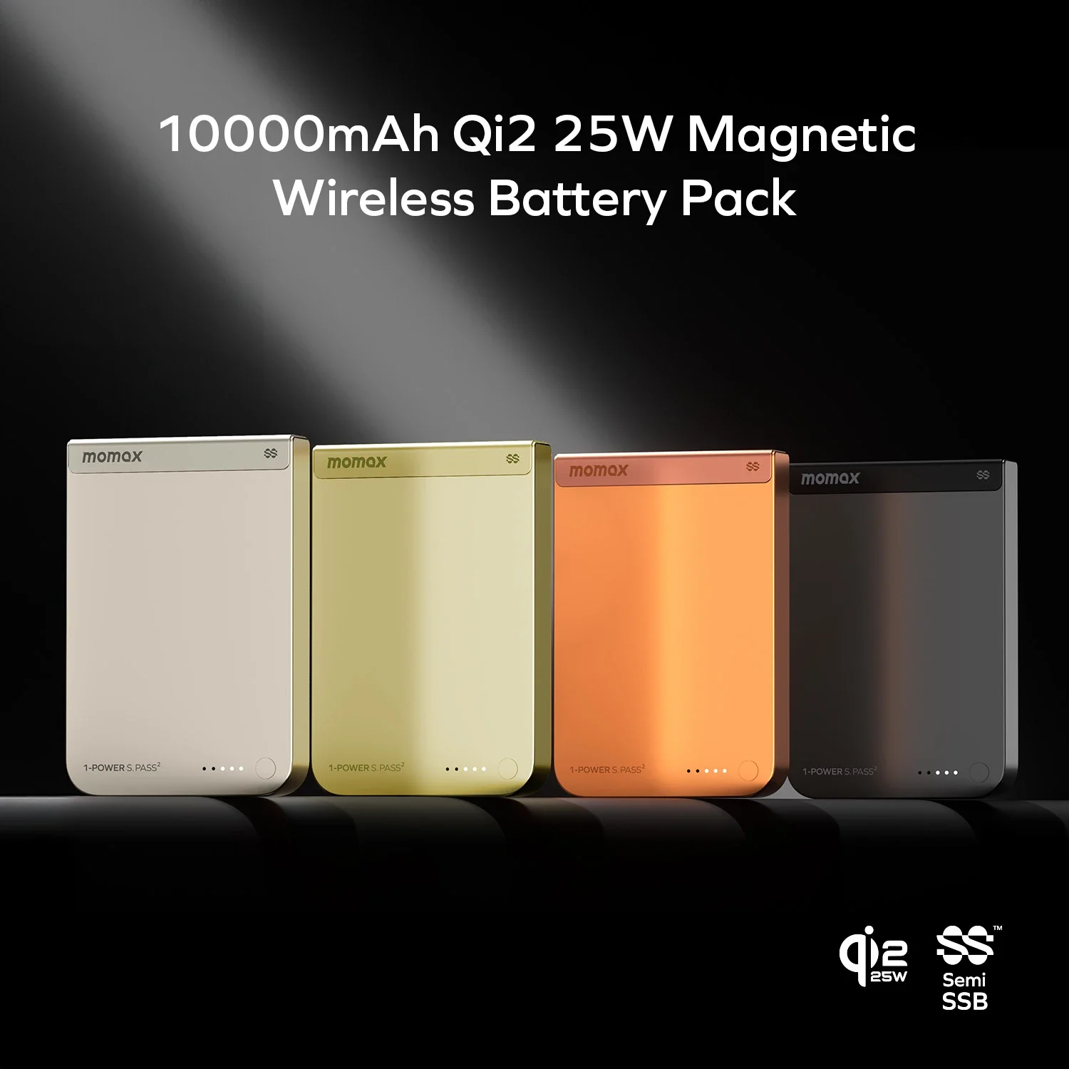 MOMAX 1-Power S.Pass² 10000mAh Semi SSB Magnetic Wireless Battery Pack (CCC) · A closer look
