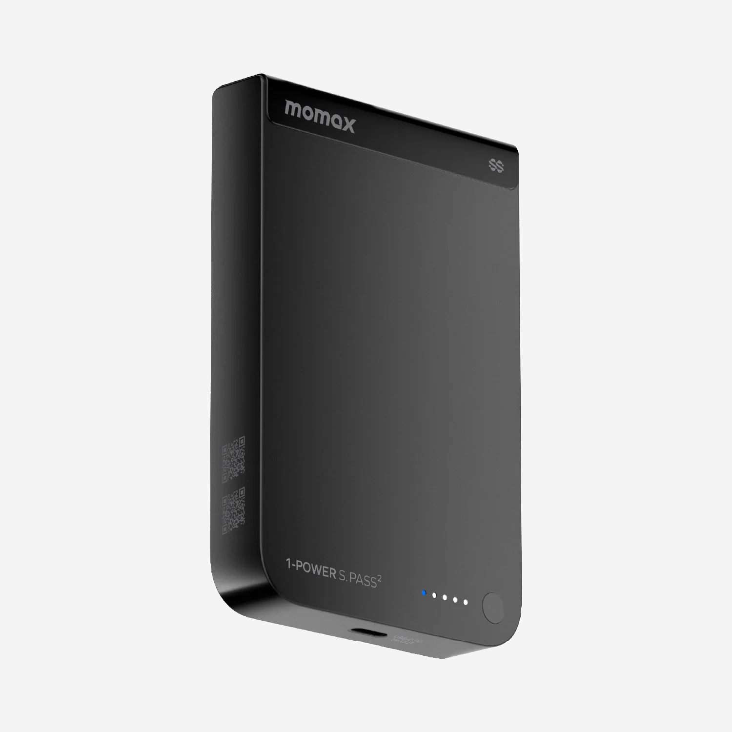 MOMAX 1-Power S.Pass² 10000mAh Semi SSB Magnetic Wireless Battery Pack (CCC) · Black