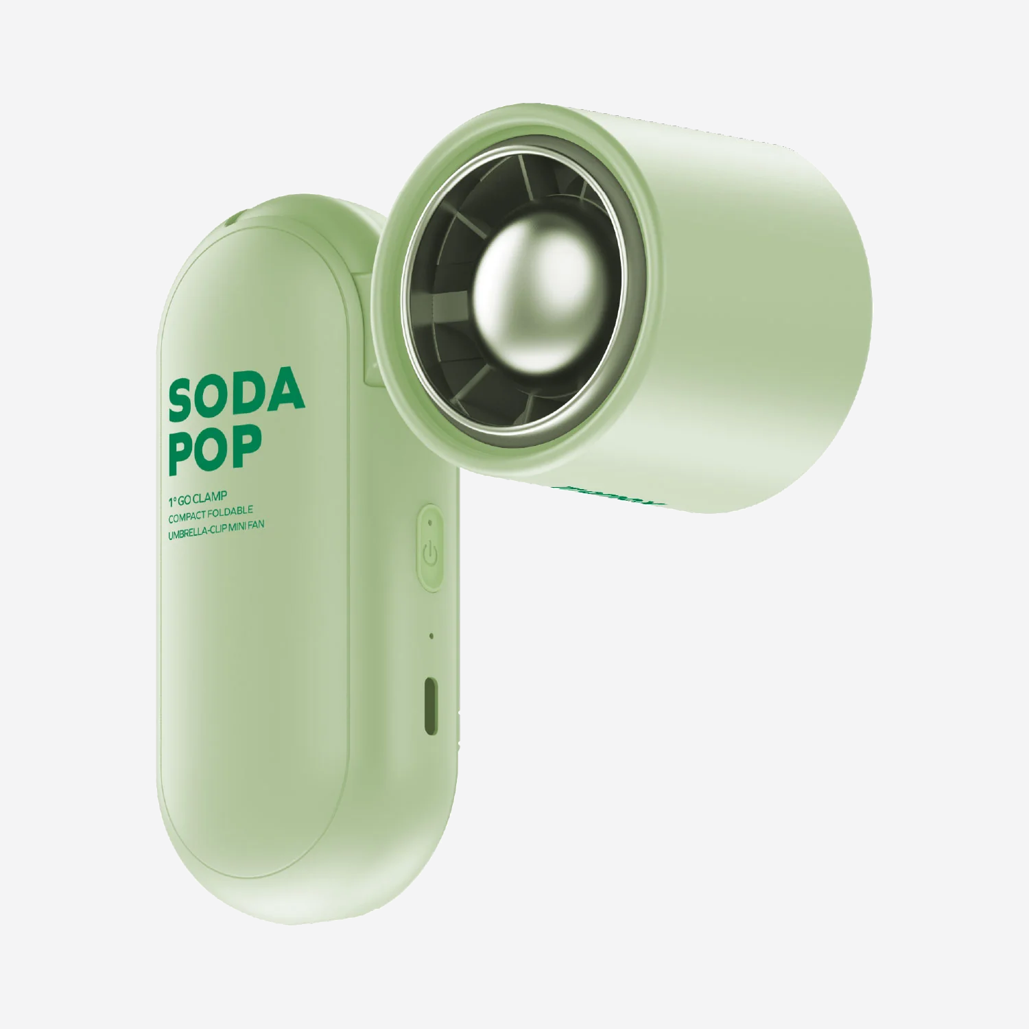 MOMAX 1° Go Clamp Compact Foldable Umbrella-Clip Mini Fan · Green
