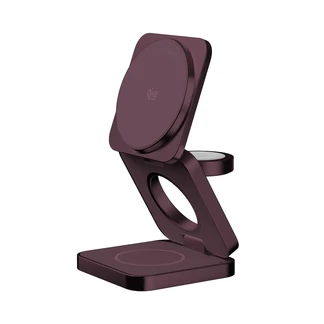 MOMAX 1-Charge Q.Port² Wireless Charging Stand — Dusky Cherry