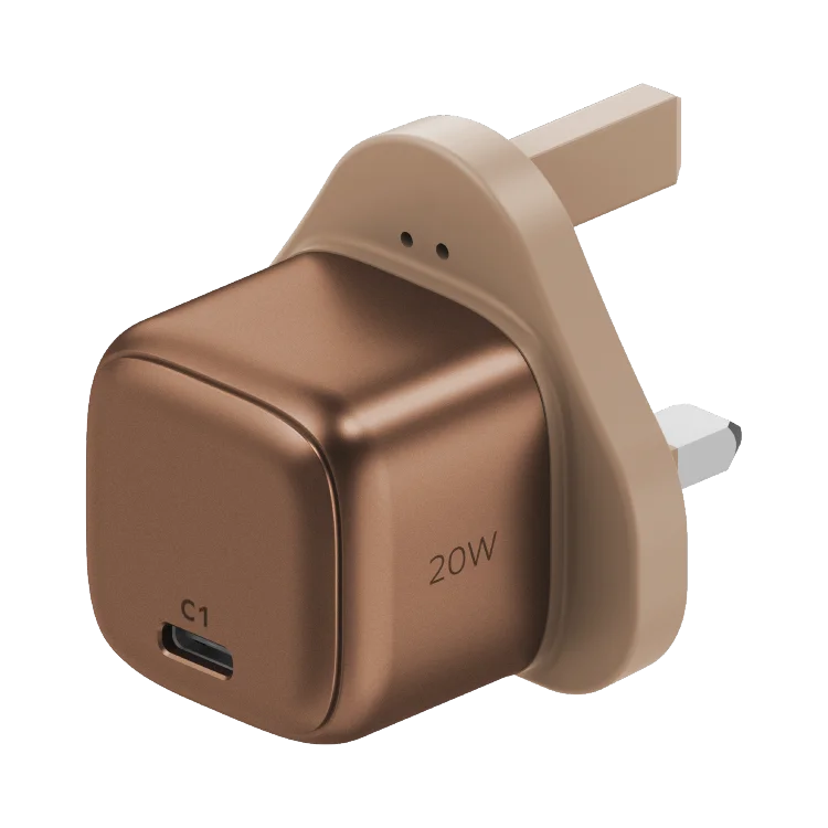 MOMAX 1-Charge Charger — UM68 · 1-Port · 20W output · sandstone